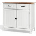Buffet auxiliaire avec 2 tiroirs et 2 portes, meuble de cuisine retro 90 x 40 x 82 cm