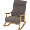 Fauteuil à bascule en tissu bouclé avec structure en bois pour un confort moderne