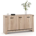 Buffet contemporain 140 cm avec trois portes et grand espace de rangement